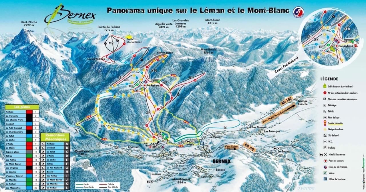 Appartement Au Pied Des Pistes, Avec Vue Sur La Montagne 贝尔内 外观 照片